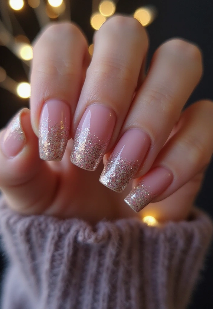 32 Trendy Spring Nails for 2025 That Will Transform Your Look Instantly! - 12. Ombre Glitter