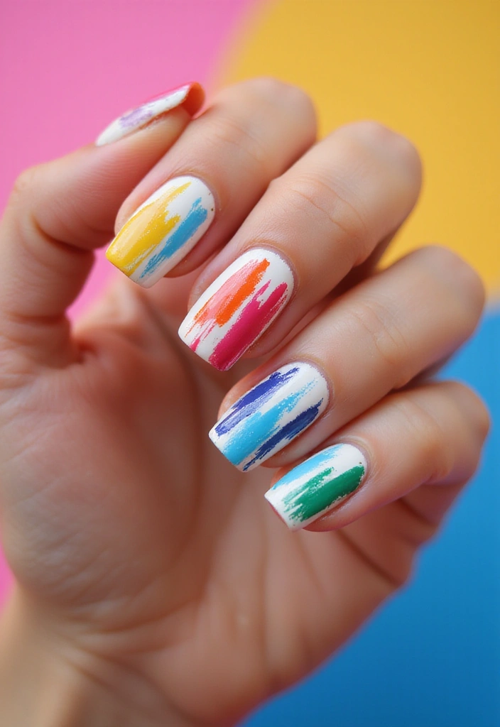 32 Trendy Spring Nails for 2025 That Will Transform Your Look Instantly! - 23. Artistic Brush Strokes