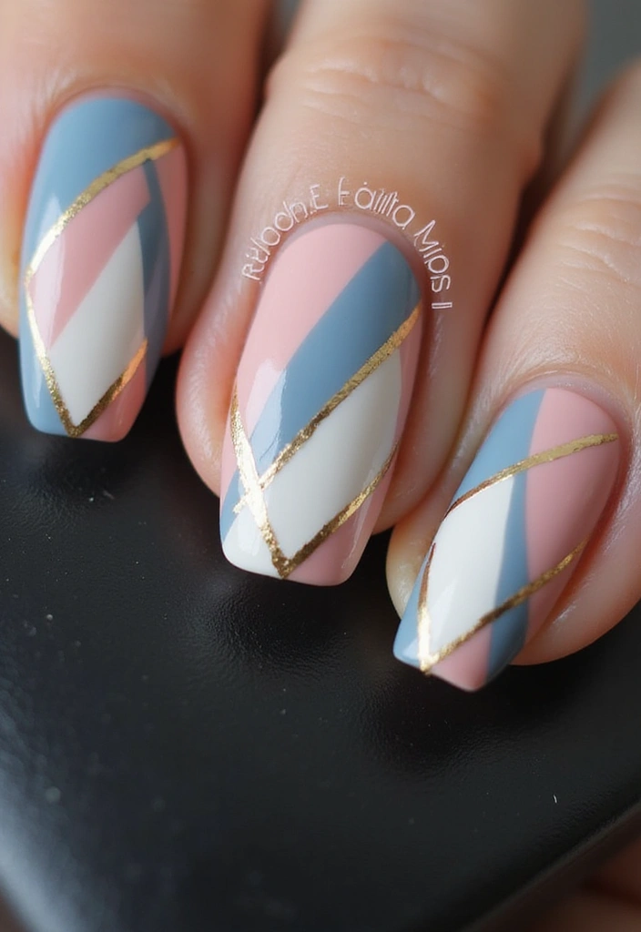 32 Trendy Spring Nails for 2025 That Will Transform Your Look Instantly! - 3. Geometric Nail Art