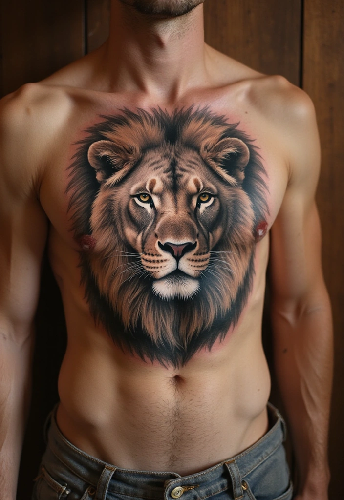 50 Bold and Stylish Chest Tattoos for Women to Rock! - 10. Animal Portraits