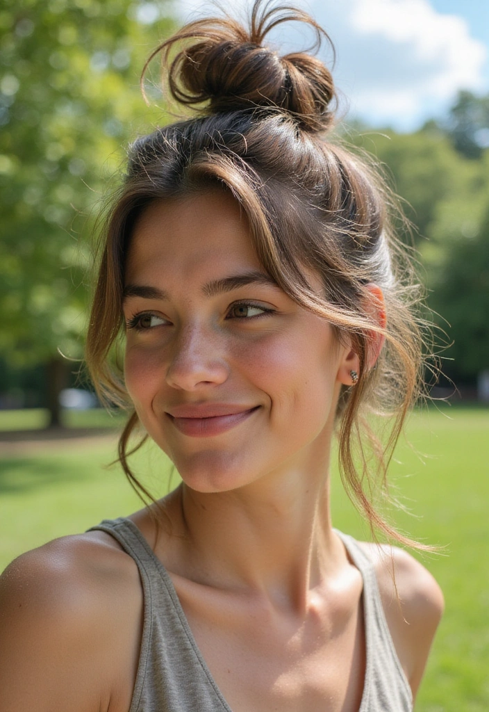 Stunning Hairstyles for Women Over 40: Transform Your Look Today! - 12. Messy Bun