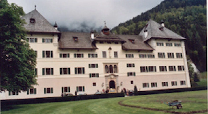 Exterior of Schloss Blühnbach, the filming location for Zauberwald in Nine Perfect Strangers