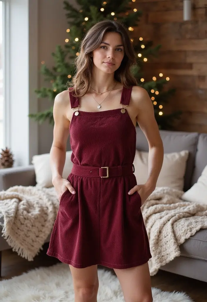 25 Casual Winter Dresses You Can Actually Wear Daily - 23. Pinafore Dress