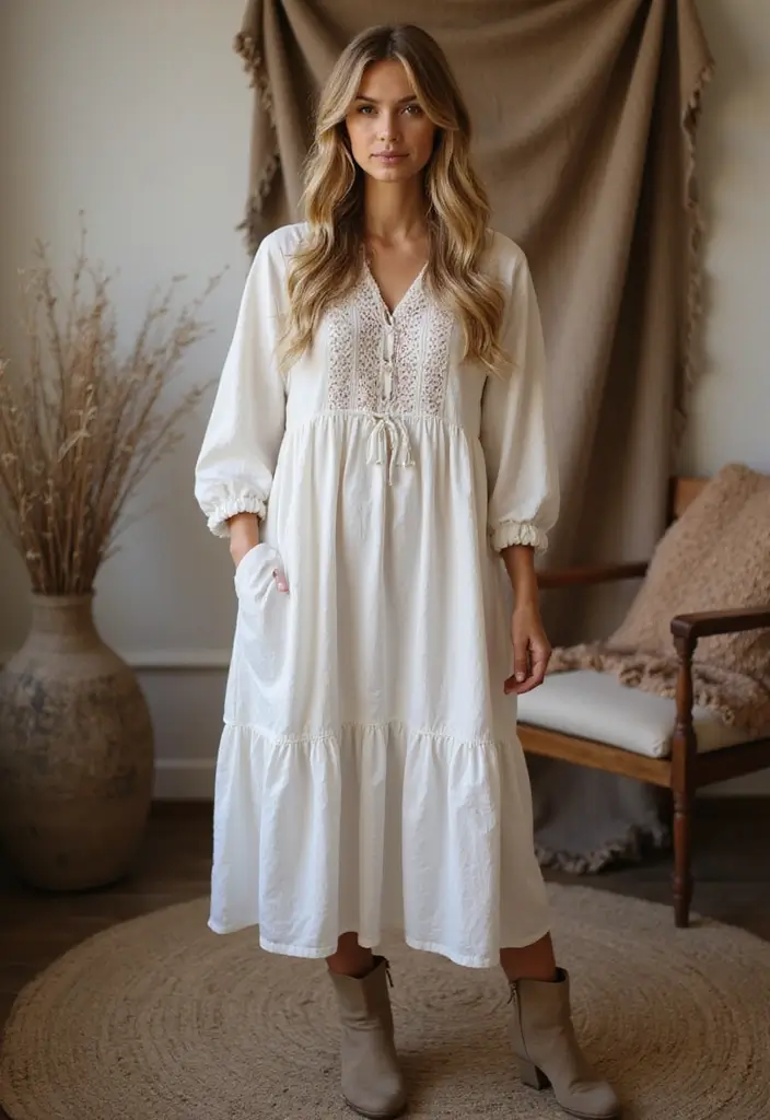 25 Casual Winter Dresses You Can Actually Wear Daily - 24. Layered Tunic Dress