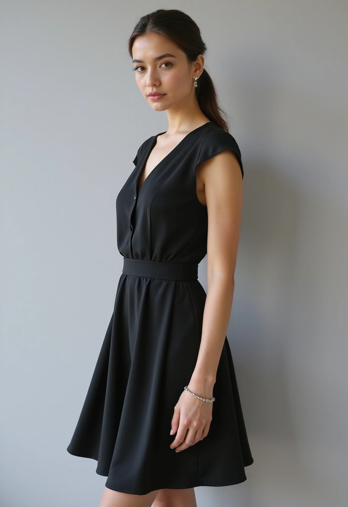 25 Chic Black Dress Outfit Ideas That Never Go Out of Style - 15. Minimalist Elegance