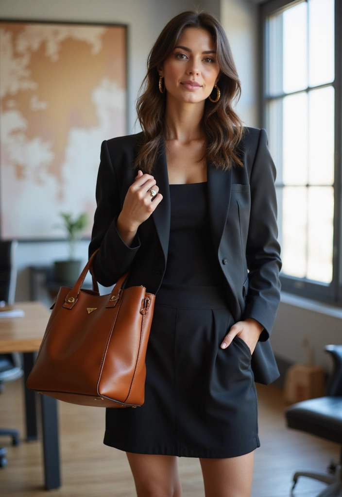 25 Chic Black Dress Outfit Ideas That Never Go Out of Style - 2. Office Ready