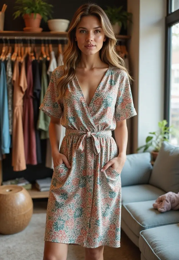 25 Chic Ways to Style Long Skirts and Dresses This Season - 4. Versatile Wrap Dresses for All Occasions