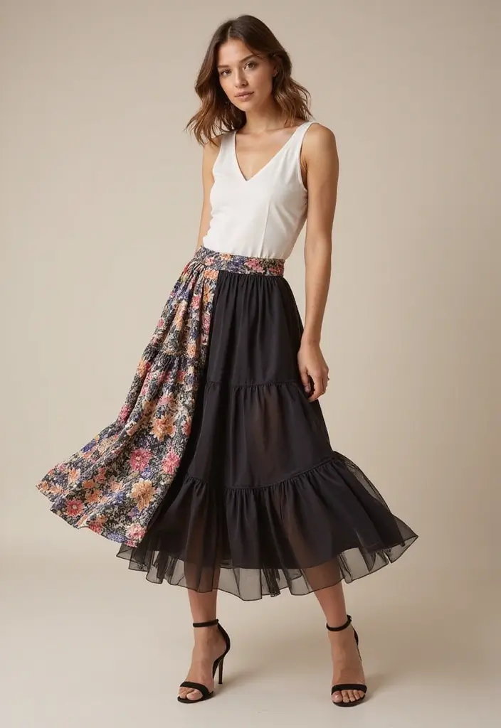 25 Chic Ways to Style Long Skirts and Dresses This Season - 9. Effortless Elegance with Midi Skirts
