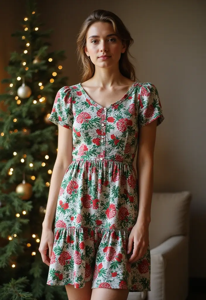 25 Christmas Party Dress Ideas That Wow Instantly - 13. Cotton Poplin A-Line Dress