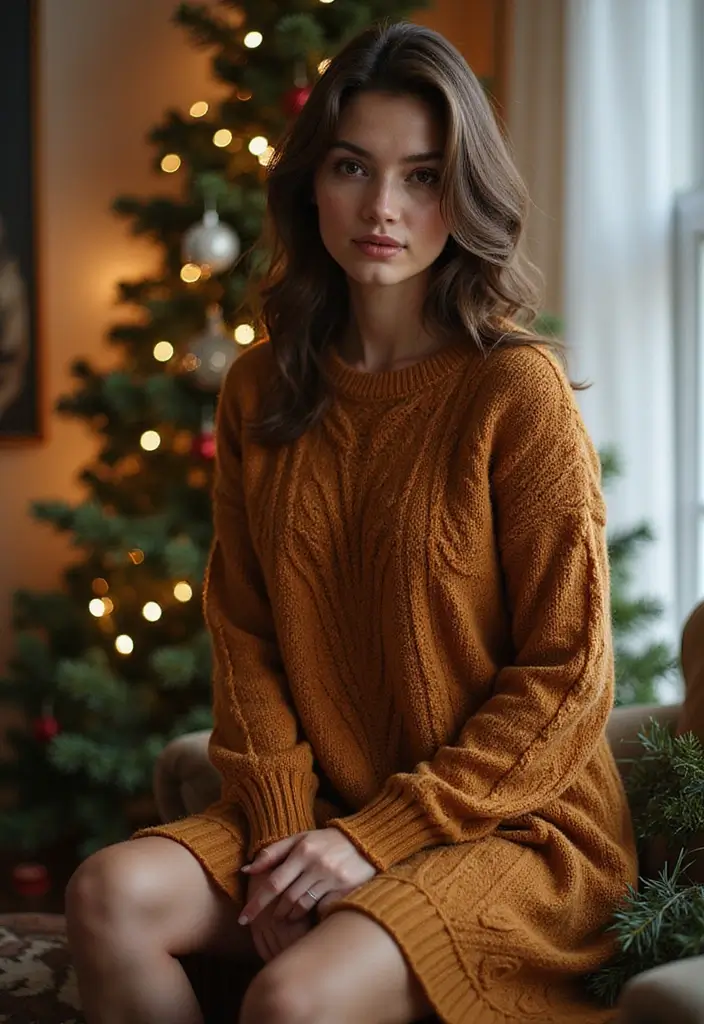 25 Christmas Party Dress Ideas That Wow Instantly - 17. Handcrafted Wool Dress