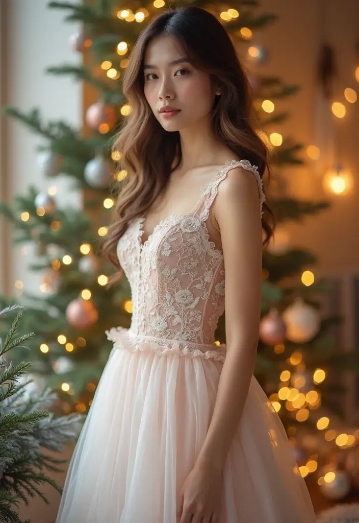 25 Christmas Party Dress Ideas That Wow Instantly - 19. Vintage Inspired Tea-Length Dress