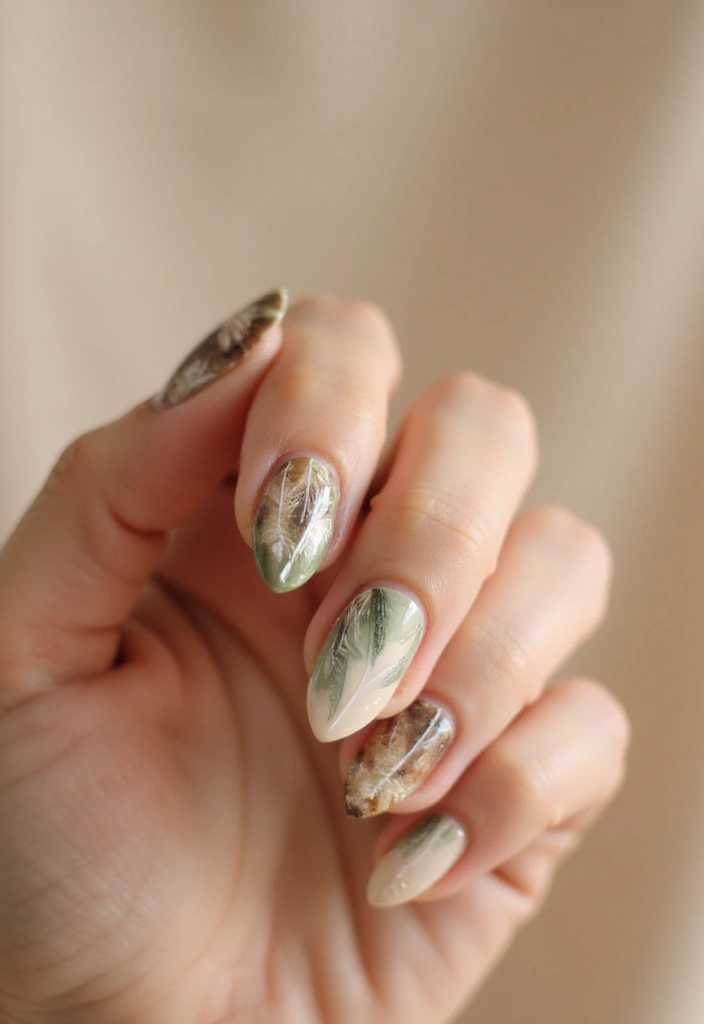 25 Classy Nail Art Designs That Look Expensive (But Aren’t) - 10. Boho Chic Feathers