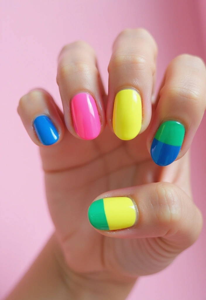 25 Classy Nail Art Designs That Look Expensive (But Aren’t) - 14. Bold Color Block