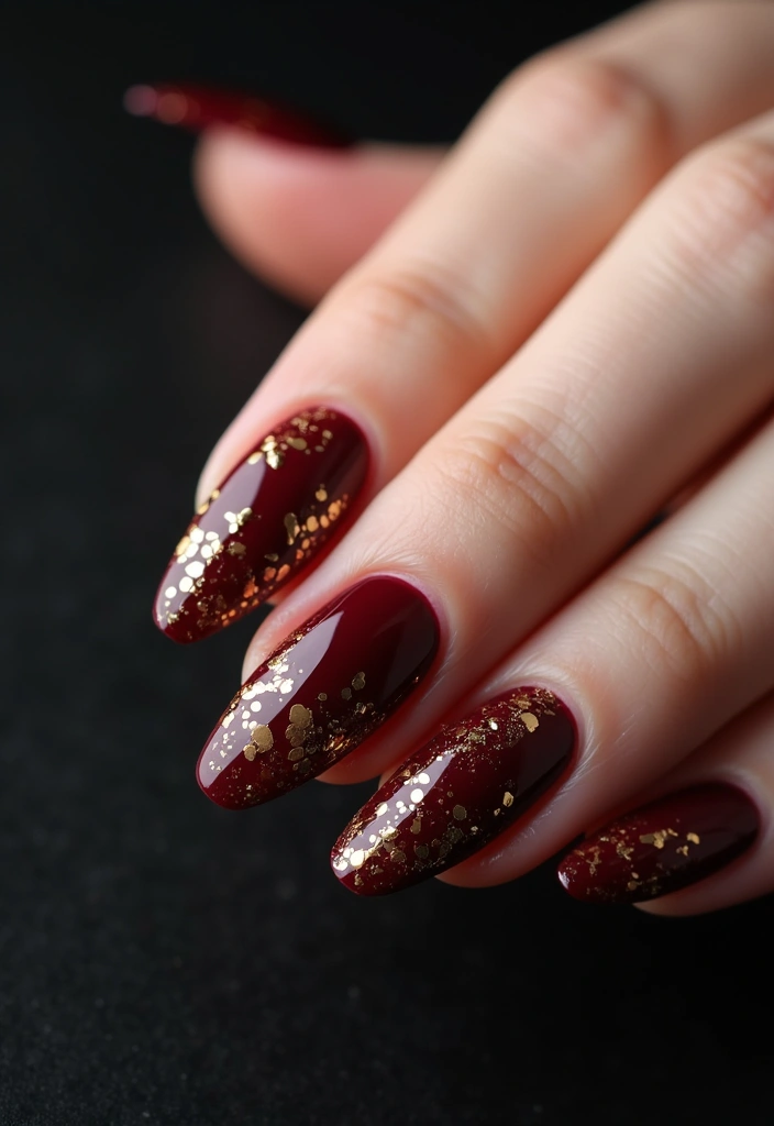 25 Classy Nail Art Designs That Look Expensive (But Aren’t) - 3. Gold Foil Glam