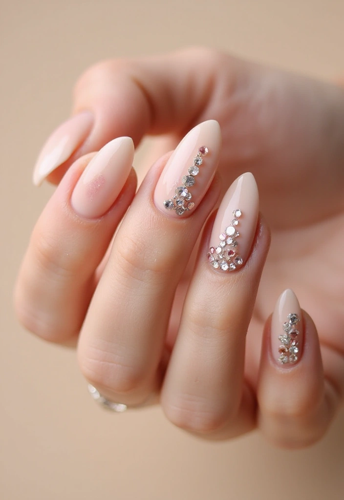25 Classy Nail Art Designs That Look Expensive (But Aren’t) - 7. Statement Nails with Rhinestones