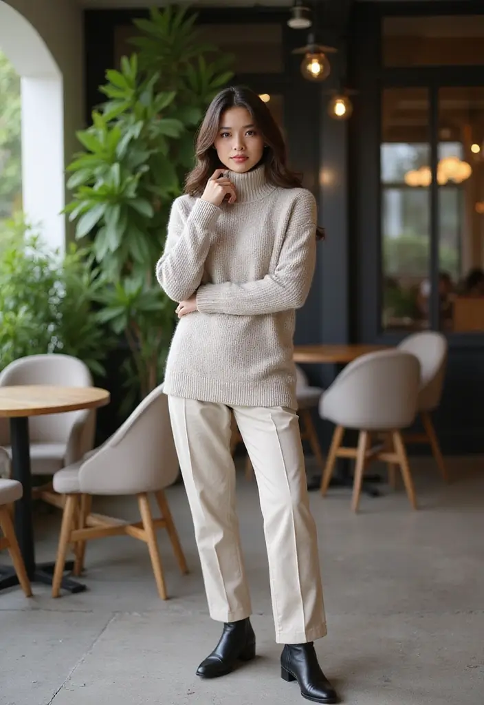 25 Cozy Sweater Dress Outfits for Cold January Days - 21. The Smart Casual Look