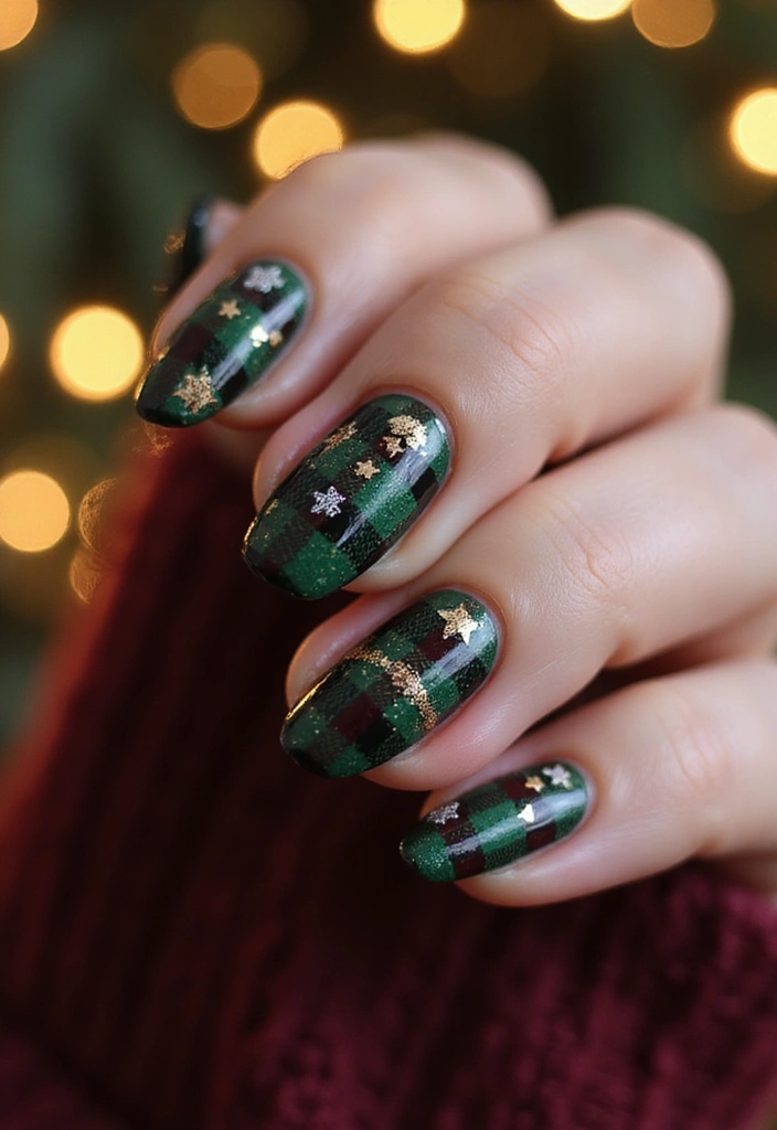 25 Festive Christmas Nail Ideas to Try This Holiday Season - 15. Holiday Plaid