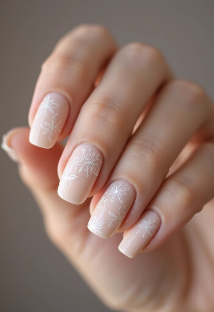 25 Minimalist Nail Trends That Make a Big Impact in 2025 - 11. Minimalist Floral Designs