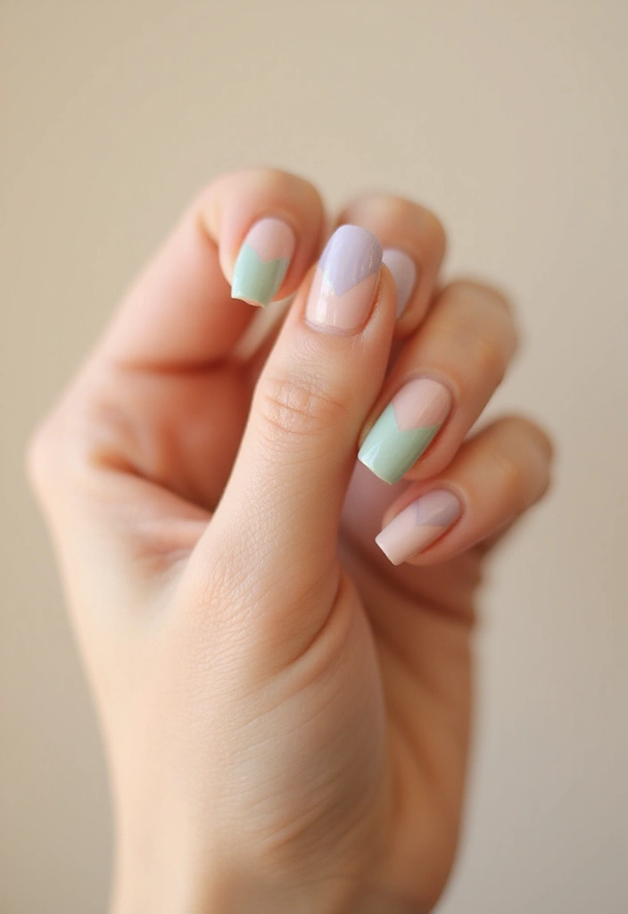25 Minimalist Nail Trends That Make a Big Impact in 2025 - 17. Simple Chevron Patterns