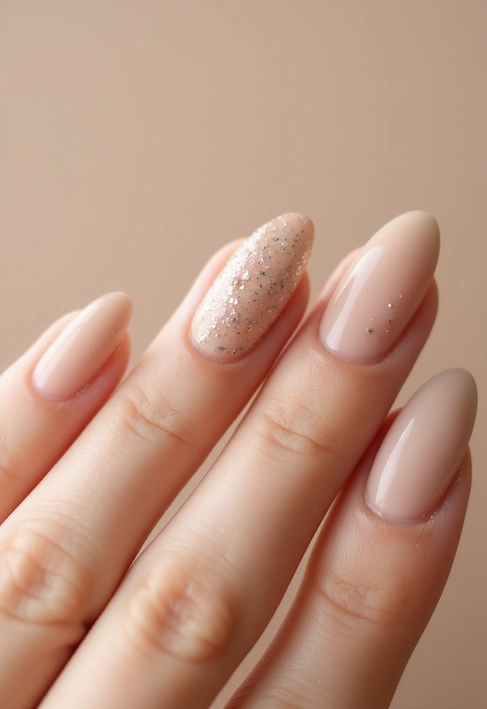 25 Minimalist Nail Trends That Make a Big Impact in 2025 - 7. Subtle Glitter Accents