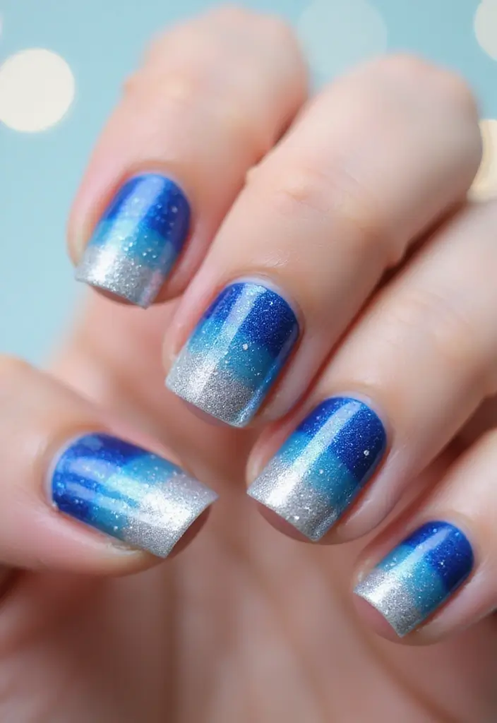 25 Short Nail Ideas That Are Easy and Stylish for Daily Wear - 12. Glitter Gradient