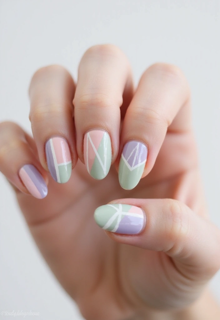 25 Short Nail Ideas That Are Easy and Stylish for Daily Wear - 3. Minimalist Geometric Patterns