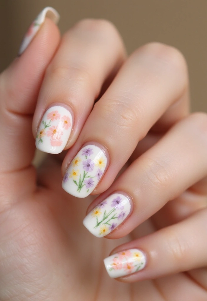 25 Short Nail Ideas That Are Easy and Stylish for Daily Wear - 4. Dainty Floral Accents
