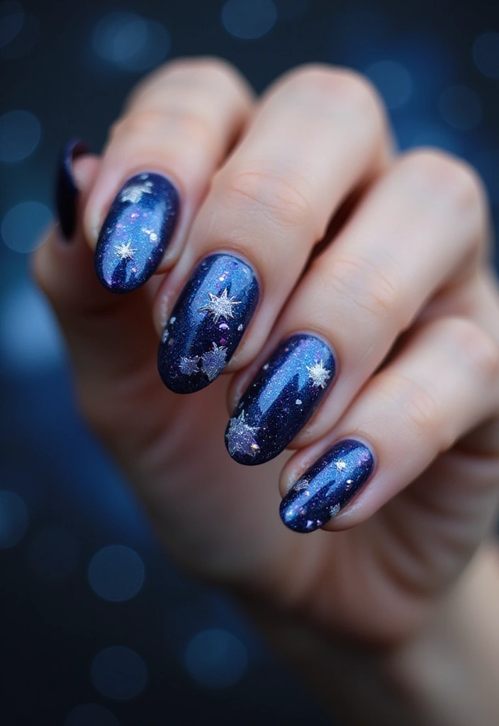 25 Spooky-Chic Nail Designs for October Vibes - 10. Cosmic Halloween