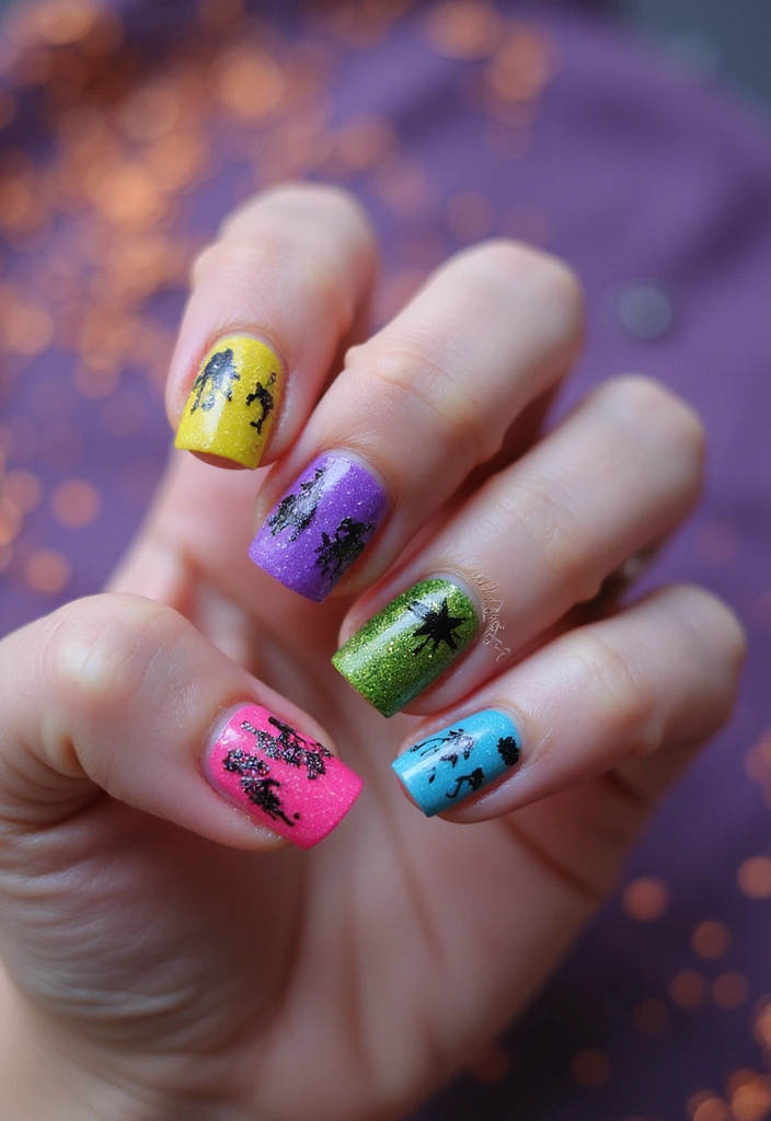 25 Spooky-Chic Nail Designs for October Vibes - 13. Playful Potion Bottles