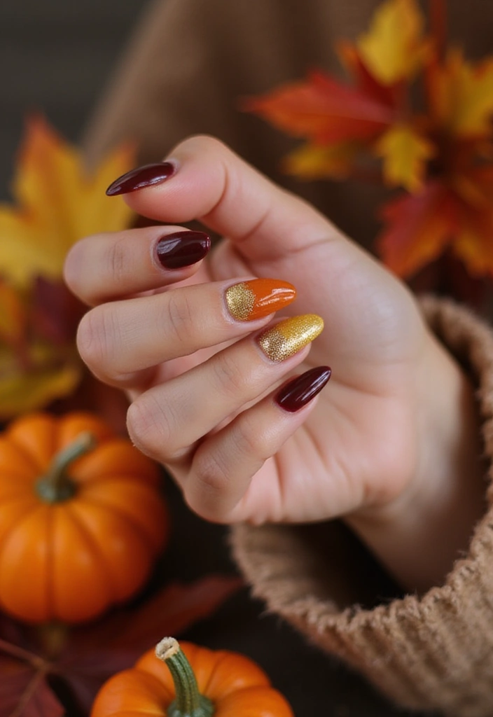 25 Thanksgiving Nail Designs That Match Your Feast Fit - 15. Simple French Tips with a Twist