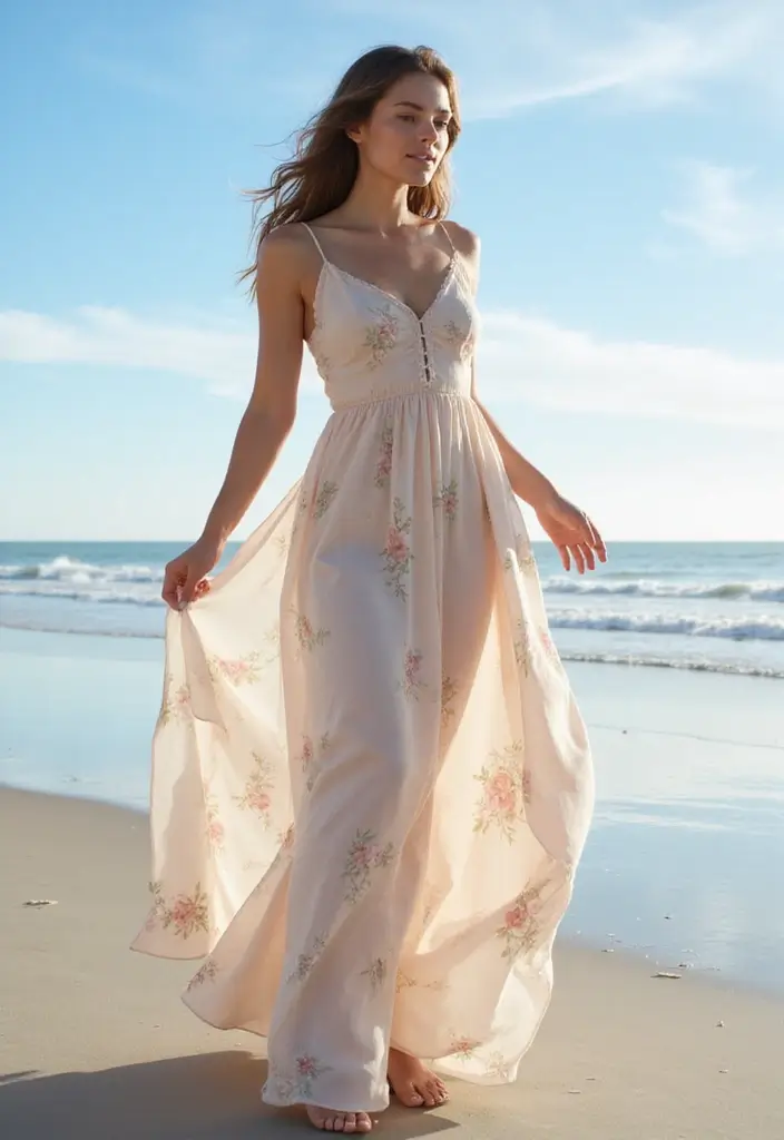 26 Boho Dress Styles That Are Trending on Pinterest - 16. Chiffon Maxi Dress