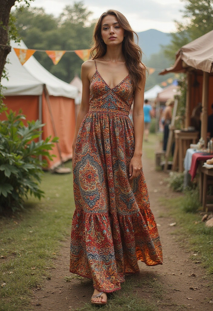 26 Boho Dress Styles That Are Trending on Pinterest - 19. Gypsy Style Maxi Dress