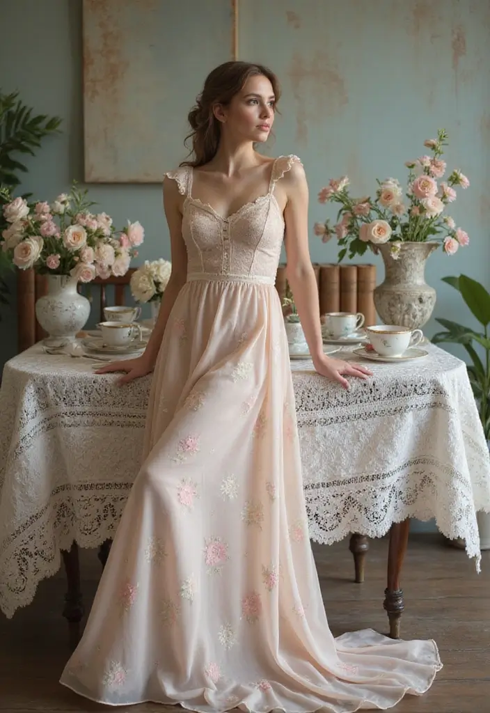 26 Boho Dress Styles That Are Trending on Pinterest - 20. Vintage-Inspired Maxi Dress