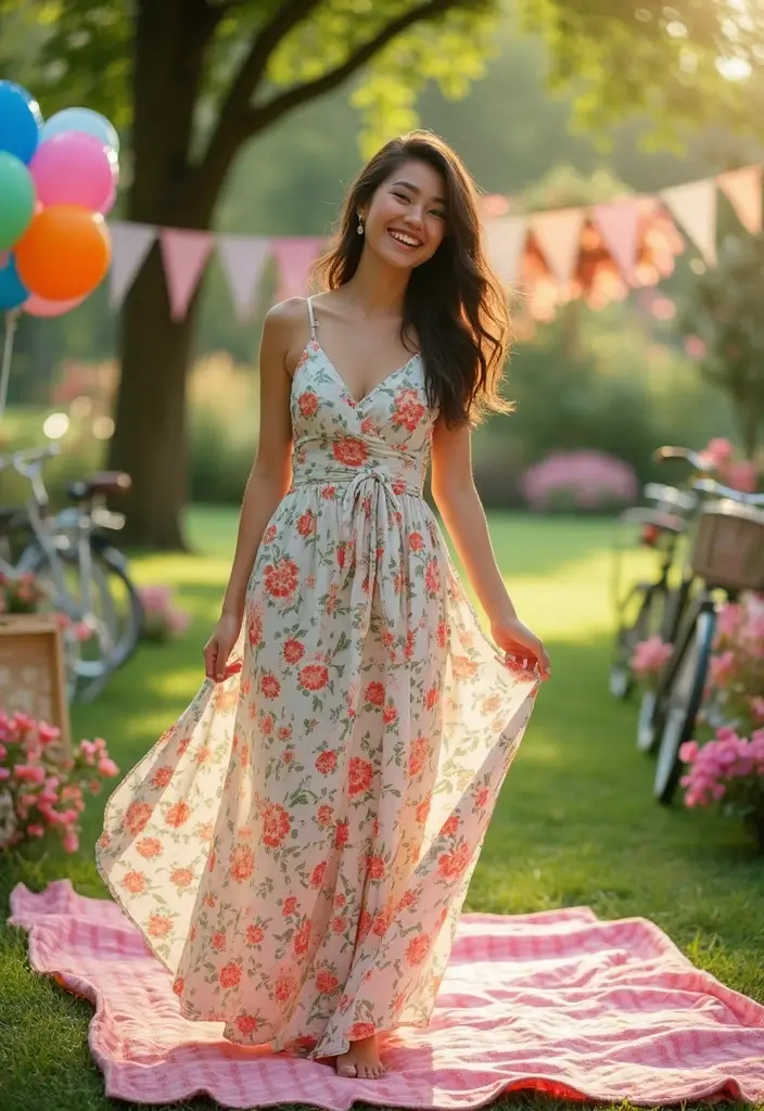 26 Boho Dress Styles That Are Trending on Pinterest - 22. Maxi Dress with Cute Prints