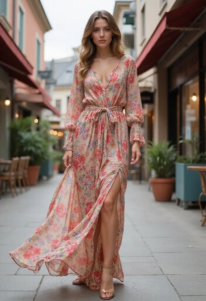 26 Boho Dress Styles That Are Trending on Pinterest - 23. Maxi Dress with a Belt