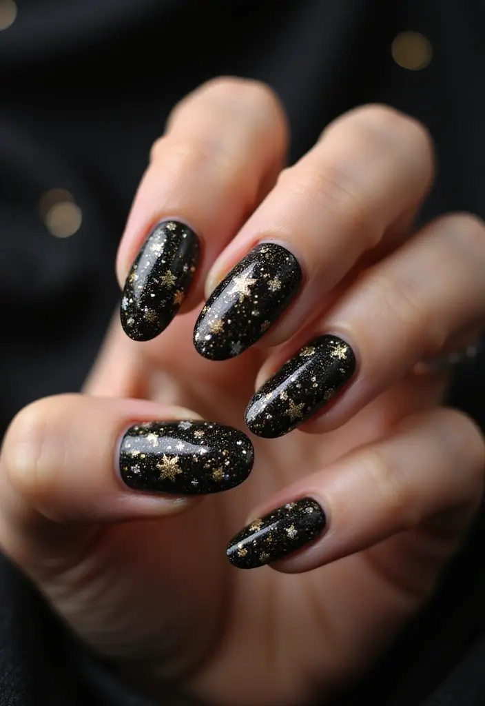 26 Creative Seasonal Nail Designs for Fall to Winter - 26. New Year’s Eve Sparkle