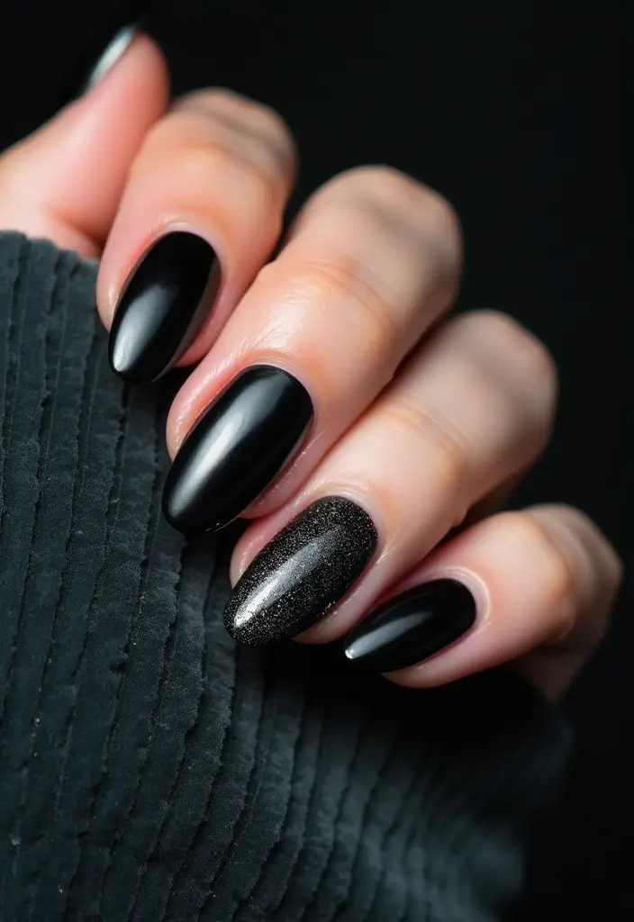 27 Classy Black Nail Ideas That Work Beyond Halloween - 13. Textured Black Nails