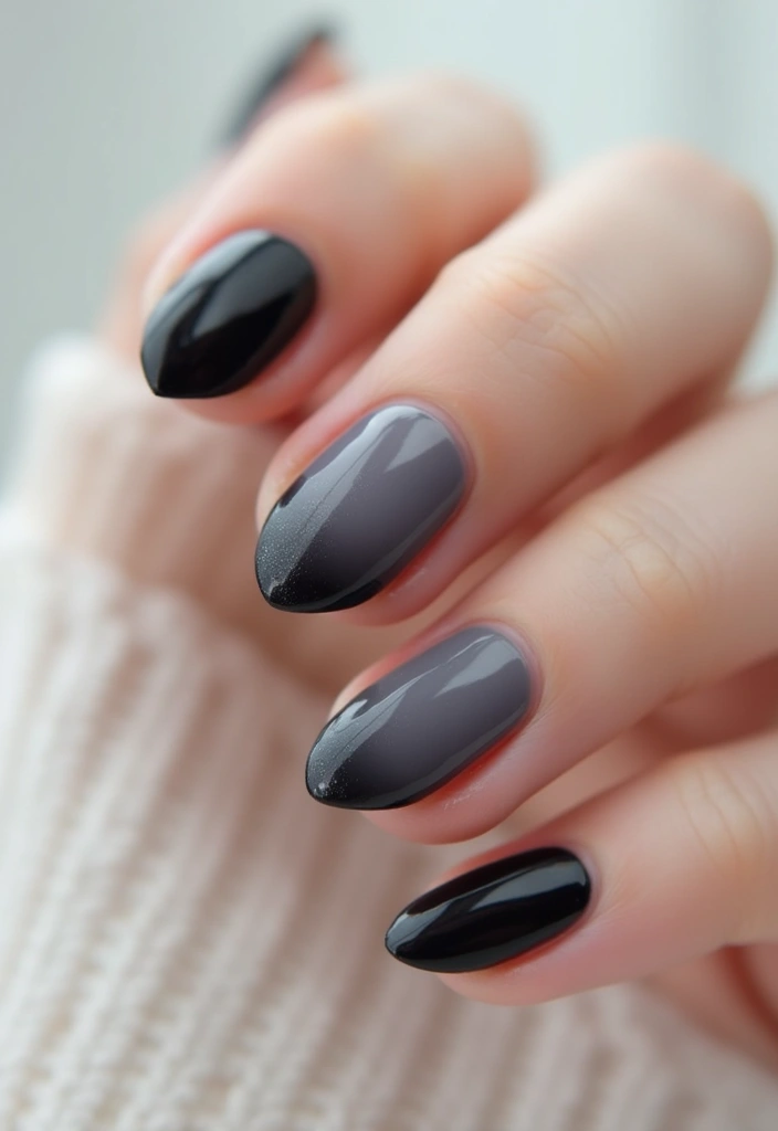 27 Classy Black Nail Ideas That Work Beyond Halloween - 4. Black Ombre