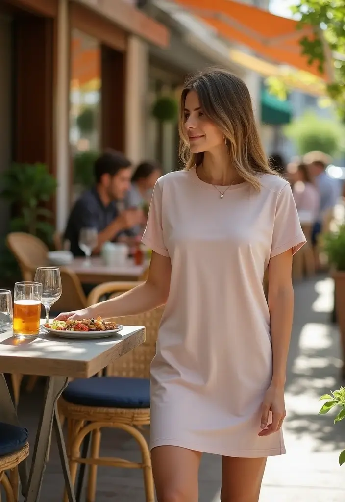 27 Classy Work Dress Ideas for an Effortless Office Look - 14. The T-shirt Dress