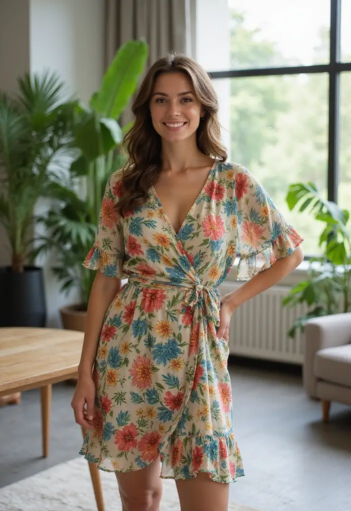 27 Classy Work Dress Ideas for an Effortless Office Look - 2. Wrap Dress Wonder