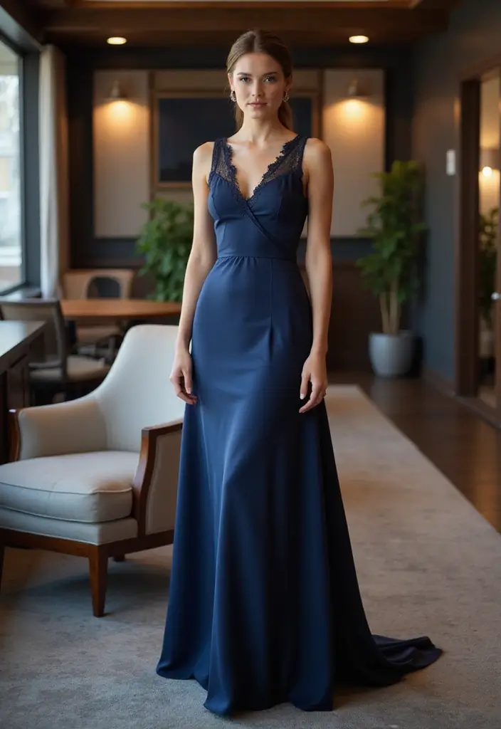 27 Classy Work Dress Ideas for an Effortless Office Look - 27. The Elegant Evening Dress for Office Events