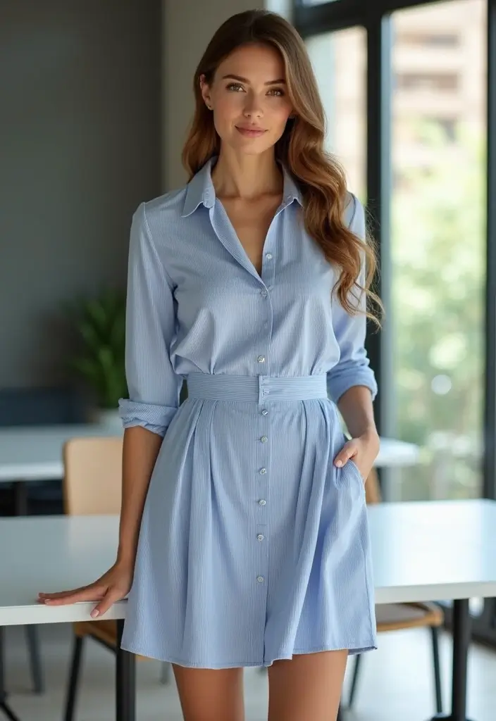 27 Classy Work Dress Ideas for an Effortless Office Look - 3. The Shirt Dress