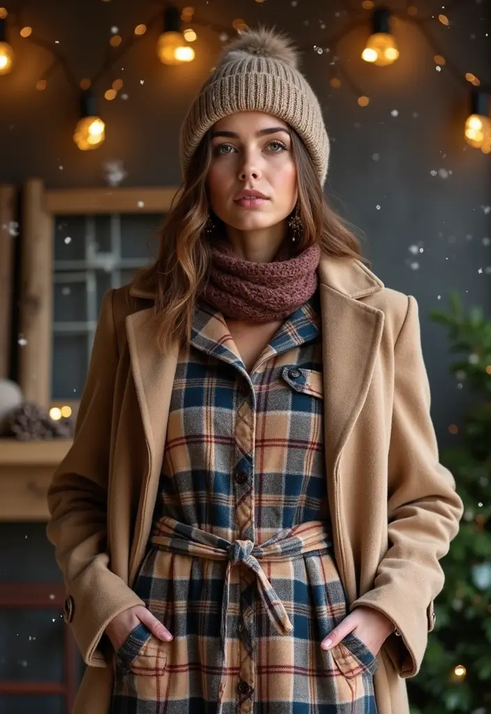 27 Elegant Winter Dresses for a Festive December Look - 11. Stylish Shirt Dresses