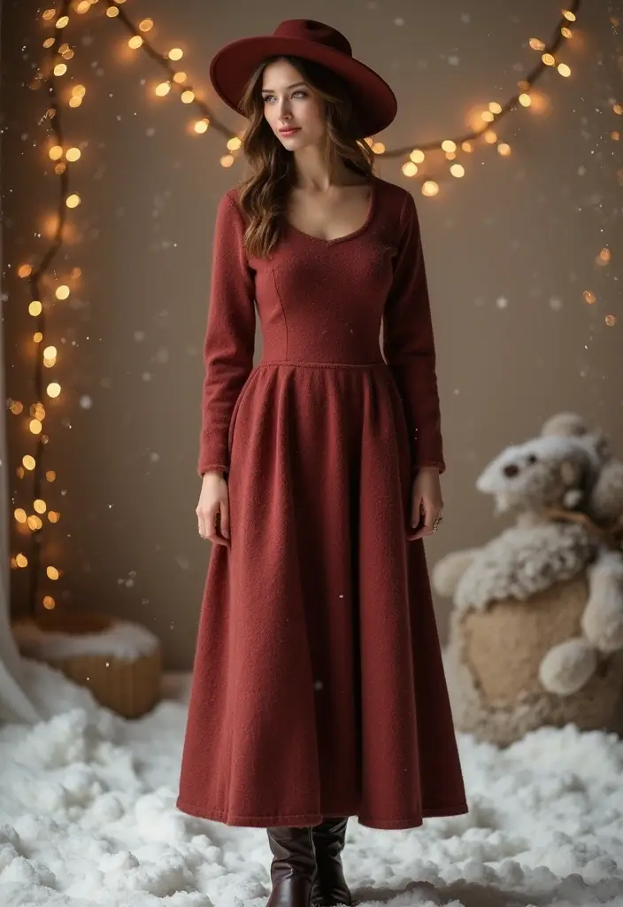 27 Elegant Winter Dresses for a Festive December Look - 4. Elegant A-Line Silhouettes