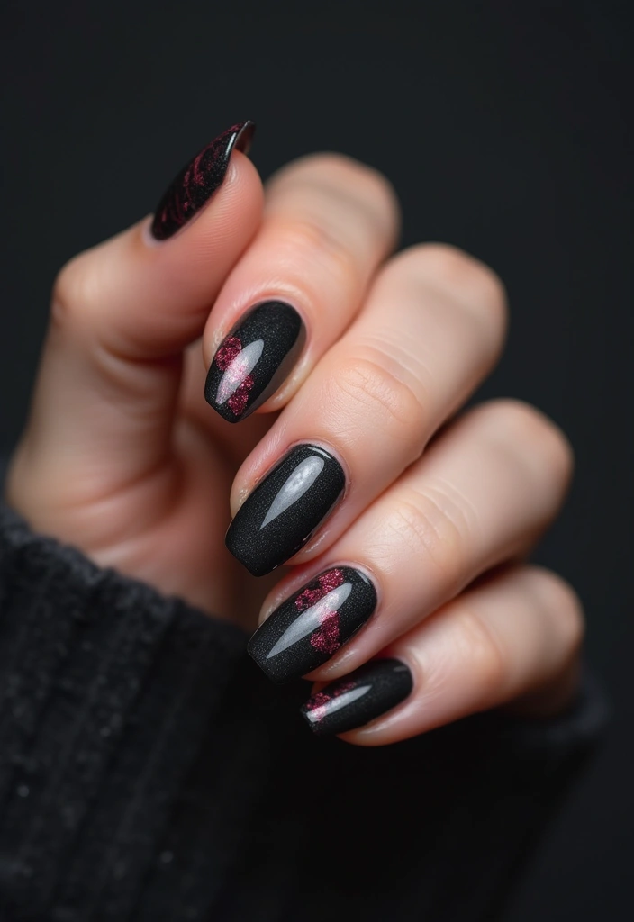 27 Fall Nail Designs to Welcome September in Style - 16. Charcoal and Burgundy