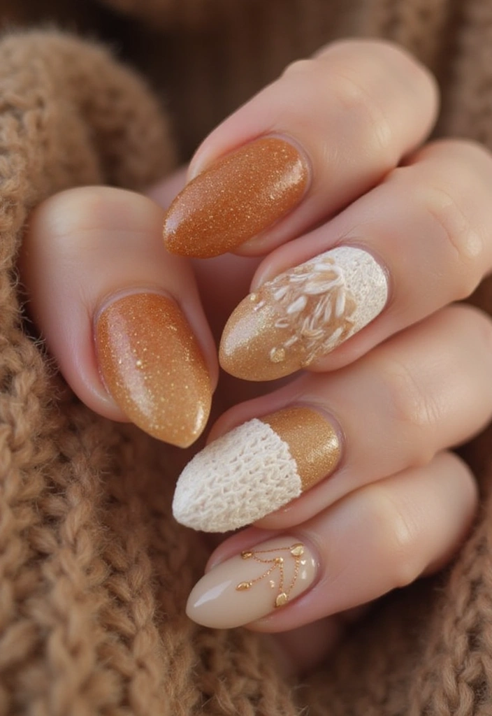 27 Fall Nail Designs to Welcome September in Style - 17. Cozy Sweater Patterns