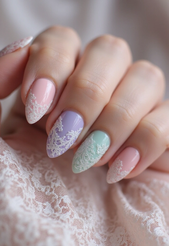 27 Fall Nail Designs to Welcome September in Style - 23. Vintage Lace Effects