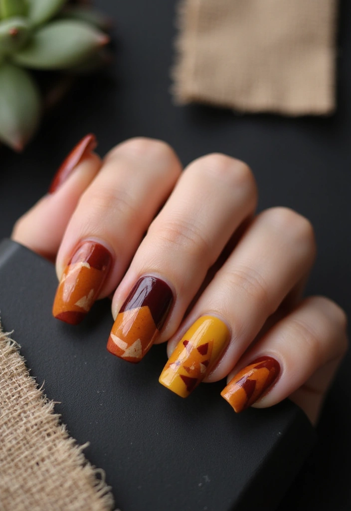 27 Fall Nail Designs to Welcome September in Style - 4. Geometric Accents
