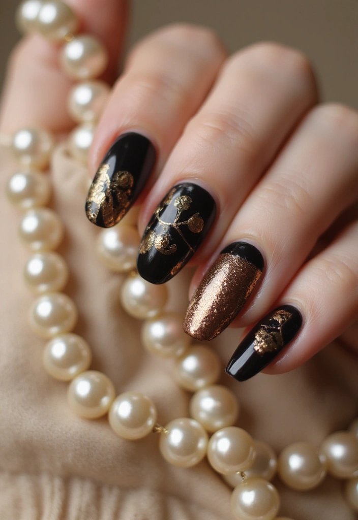 27 Fall Nail Designs to Welcome September in Style - 6. Metallic Accents