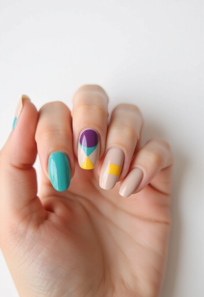 27 Fall Nail Designs to Welcome September in Style - 8. Simple Geometric Shapes